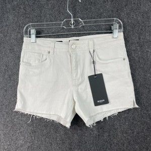 Hudson Mid Rise Shorts Denim Size 16 Girls Youth Cut Off Adj Waist Whit Jean NEW